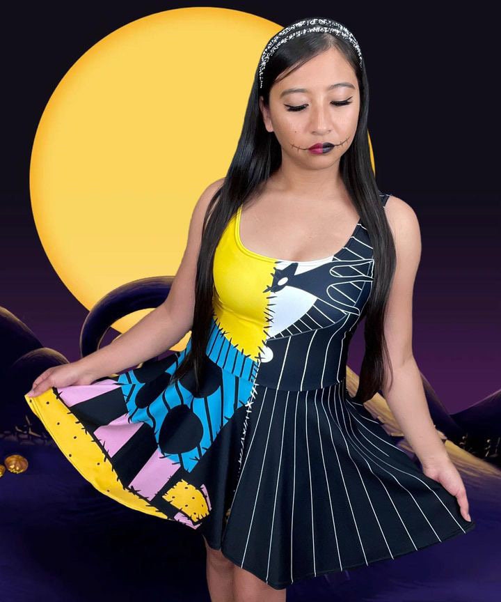 nightmare before christmas womens dress The Nightmare Before Christmas Jack Women Black Dress Carnival Halloween Cosplay Costume