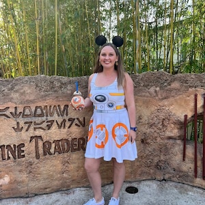 Channel Galactic Charm with the 'Astromech Droid' Skater Dress