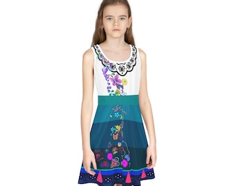 The Magic Surrounds Mirabel Girls' Sleeveless Skater Dress - Enchanting Adventures Await