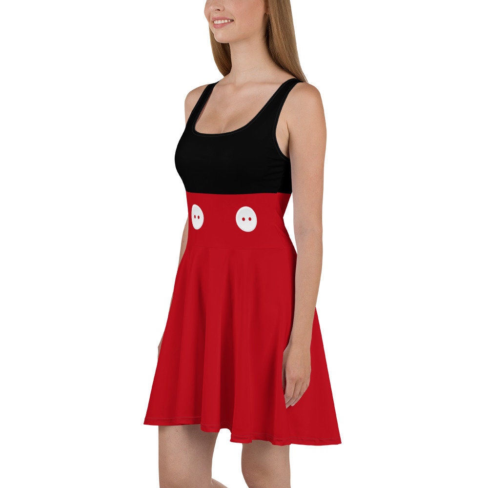 mickey mouse skater dress Classic Mickey Skater Dress, Disney Mouse Women Dress, Cartoon Movie Dress, Magic Kingdom Gift, Halloween Dress