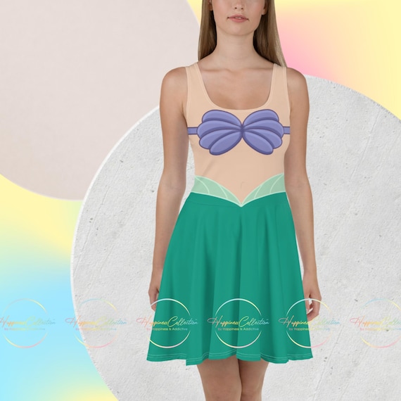 mermaid skater dress Terez | Girls Skater Dress in Watercolor Mermaid | Girl's Dresses