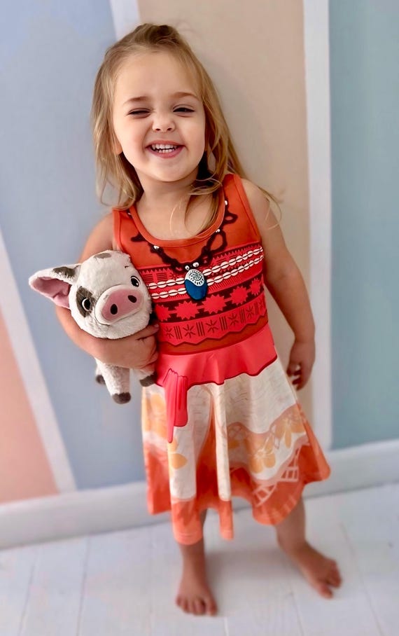 Aloha Adventure Girls Skater Dress - Island Princess Disneybound, Cruise, runDisney, Halloween Aloha Adventure Girls Skater Dress - Island Princess Disneybound, Cruise, runDisney, Halloween