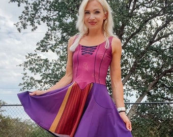 Mystic Twirl Skater Dress – Enchanting Witchy Style for Cruise, runDisney, Comic Con, Halloween