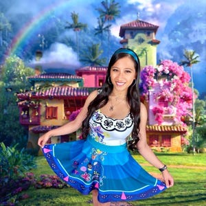 Enchanted Sleeveless Skater Dress: Vibrant Disneybound Style