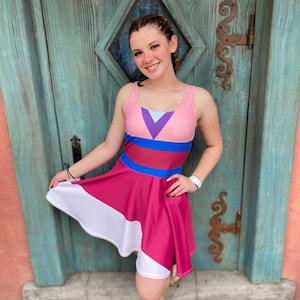 Mulan Skater Dress: Warrior Blossom Princess Disneybound Costume