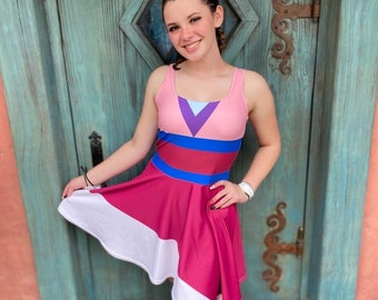 Robe patineuse Mulan : Costume de princesse guerrière Blossom Disneybound