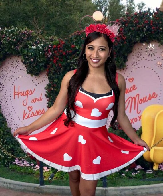 Minnie Mouse Valentine Skater Dress: Disneybounding Style Minnie Mouse Valentine Skater Dress: Disneybounding Style