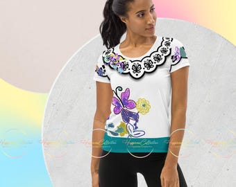 Camiseta deportiva mujer all over