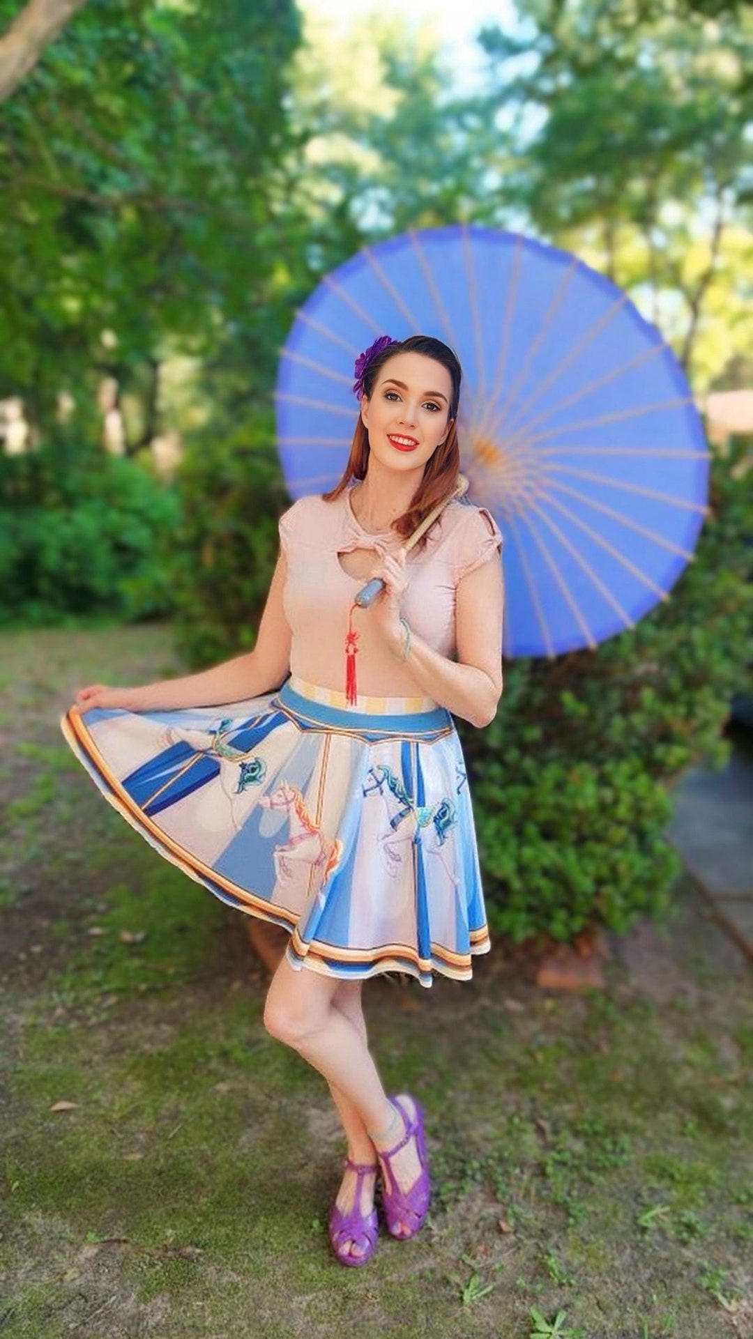 The Carousel: Women's Whimsical Skater Skirt