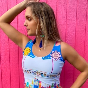 Global Harmony - Small World Inspired Athletic Crop Top - Disneybound/Cruise, Marathon, Comic Con, Halloween