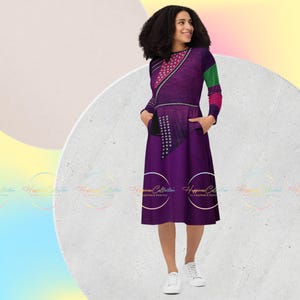 The Mal Long Sleeve Midi Dress - Unleash Your Inner Enchantment