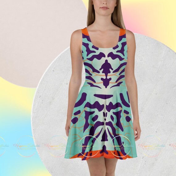Green & Yellow Banshee Skater Dress: Mystic Meadow Style Disneybound Costume