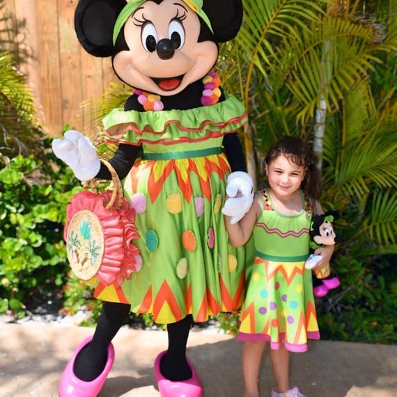 green emerald velvet dress Mickey and Minnie Mouse Green Dress main image 0