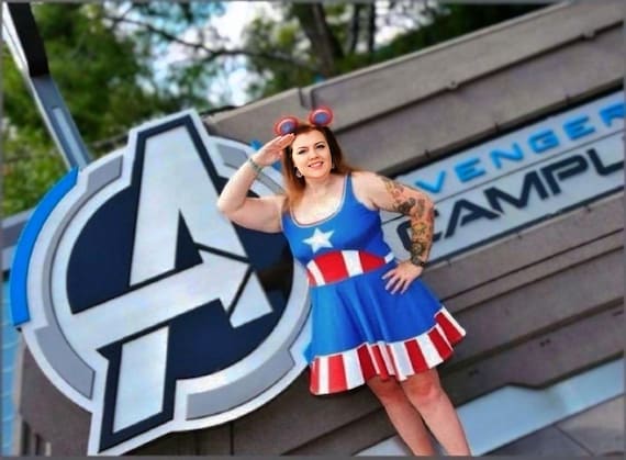 Superhero America: Women's Athletic Captain Skater Dress