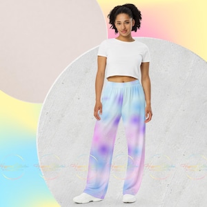 Unisex-Hose mit weiten Beinen und Allover-Druck