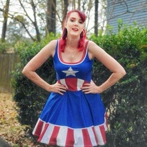 superhero skater dress Mighty Jane Skater Dress: Heroic Superhero Costume