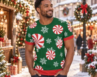 Goofy Holiday Peppermint MaxDri Shirt: Festive Workout Tee Men’s Festive Disneybound Activewear