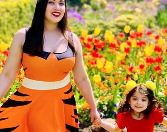 Bounce Into Action Skater Dress – Bouncy Tiger Disneybound, Cruise, runDisney, Halloween, Theme Park