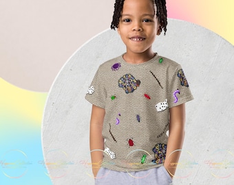 Spooky Bugs Ungdoms Rund Neck T-shirt - Halloween Dansfest