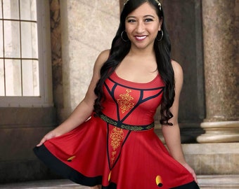 Padmé Inspired Skater Dress – Galactic Floral Sleeveless Dress