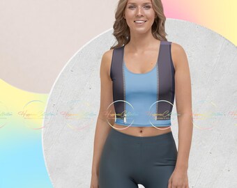 Bunny Patrol Crop Top | Printed Body-Hugging Hero Top