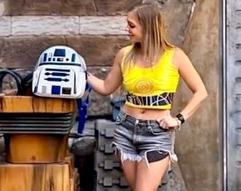 Cyborg! Women's Sleeveless Crop Top – Futuristic, Bold, and Powerfully Chic