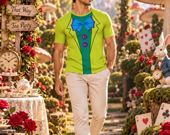 Camiseta deportiva MaxDri para hombre de Mad Wonderland – Camiseta de alto rendimiento inspirada en el Sombrerero Loco