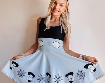 Steamboat Mouse Skater Dress: Vintage Style Athletic Costume