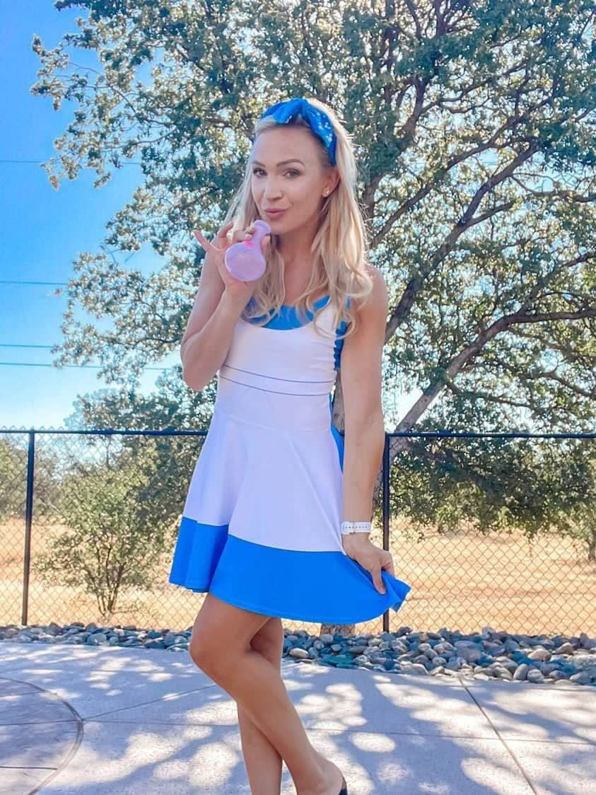 alice in wonderland skater dress Wonderland Alice Inspired Sleeveless Skater Dress Whimsical Princess Costume, Disneybounding, Cruise, Marathon, Halloween Look