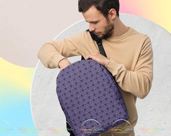 Mortally Foolish – Minimalist Backpack – Haunted Mansion Wallpaper Inspired, Gothic Travel Bag, Spooky Disneybound Accessory