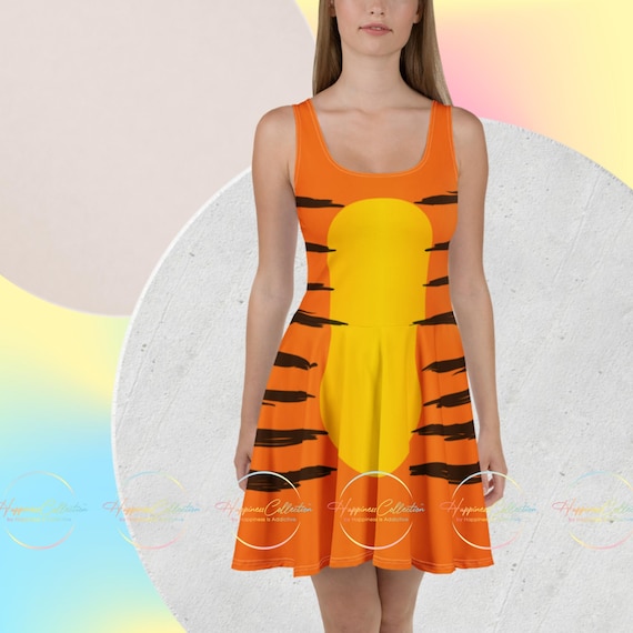 Tigger Inspired Skater Dress | Orange Stripe Disneybound Outfit