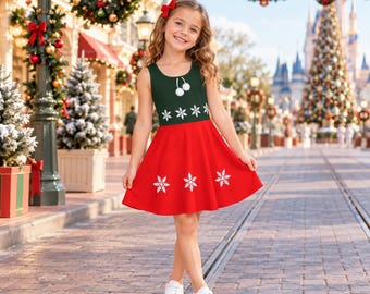 Minnie Mouse Christmas Skater Dress – Holiday Disneybound Park Outfit