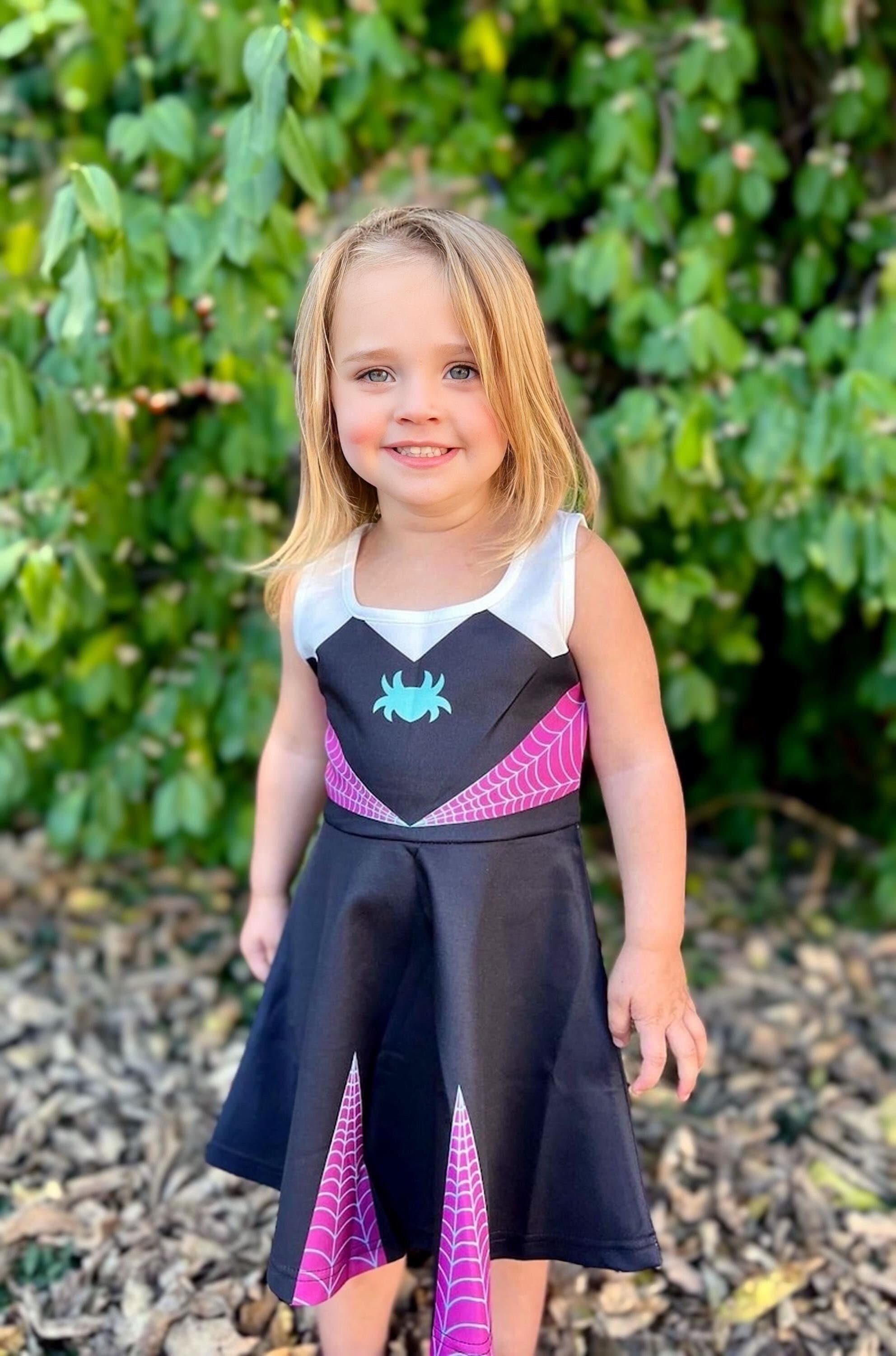 spider gwen skater dress Spider-Man Toddler Girls Spider-Gwen Ghost Spider Fleece Skater Dress to