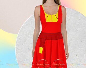 Vestido de patinadora Llama Royalty: estilo Golden Empire para parques temáticos, runDisney, cruceros y convenciones de cómics.