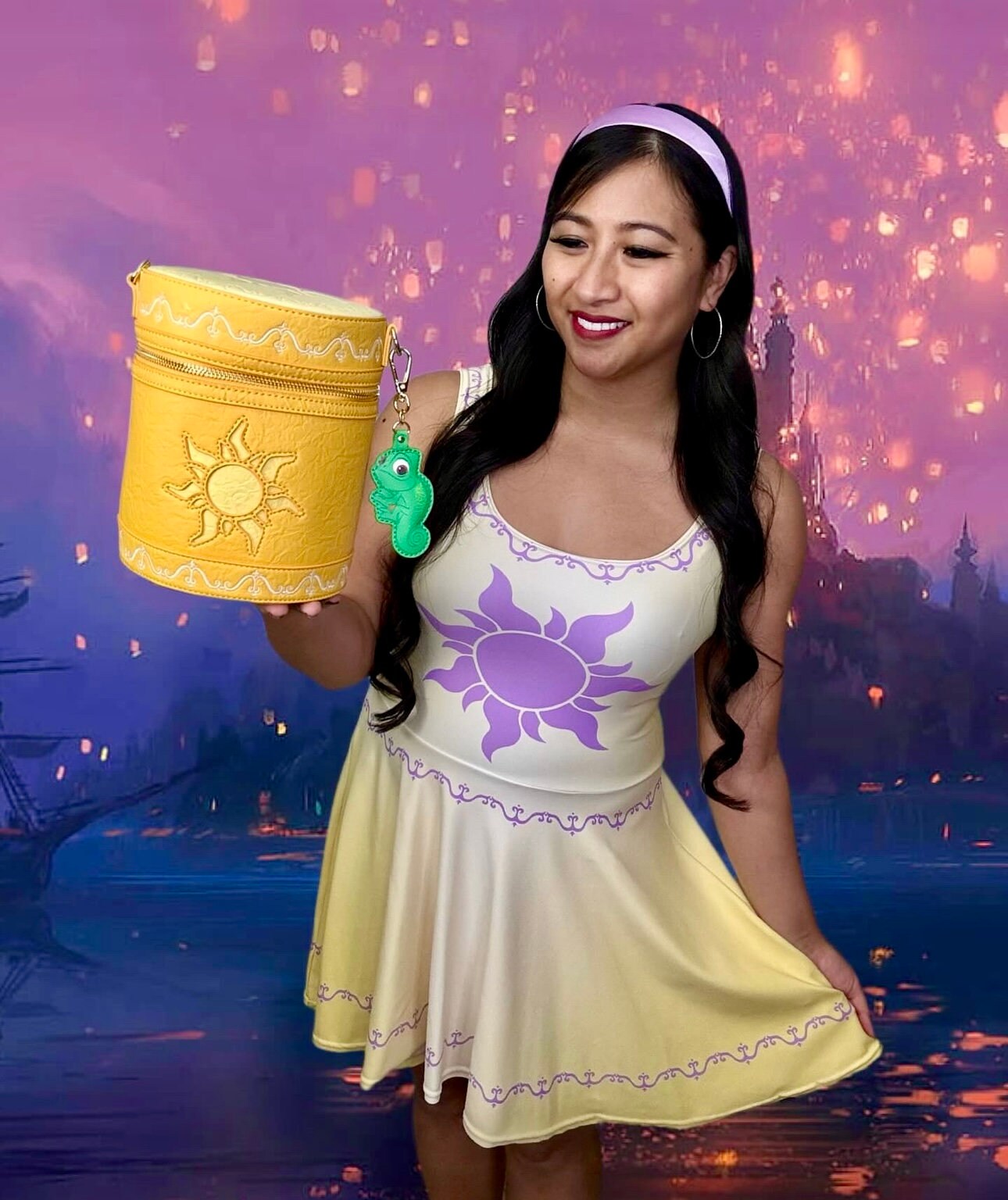 tangled skater dress Rapunzel Inspired Skater Dress L