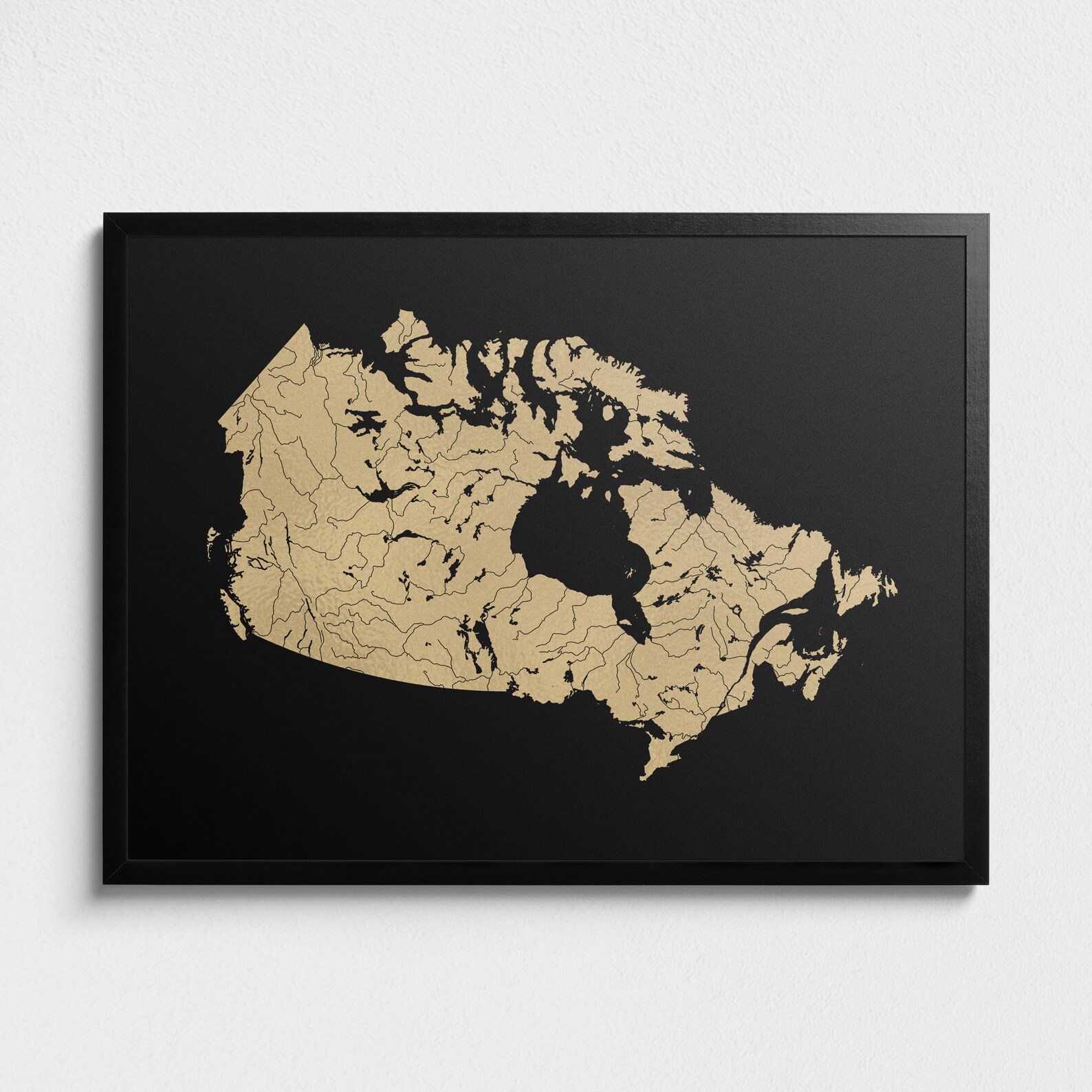 Canada Map Print Minimalistic Wall Art Poster Country Maps Etsy