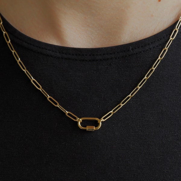Carabiner Paperclip Chain Necklace