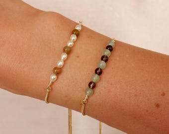 Adjustable Slider Gemstone Bracelet, Customizable
