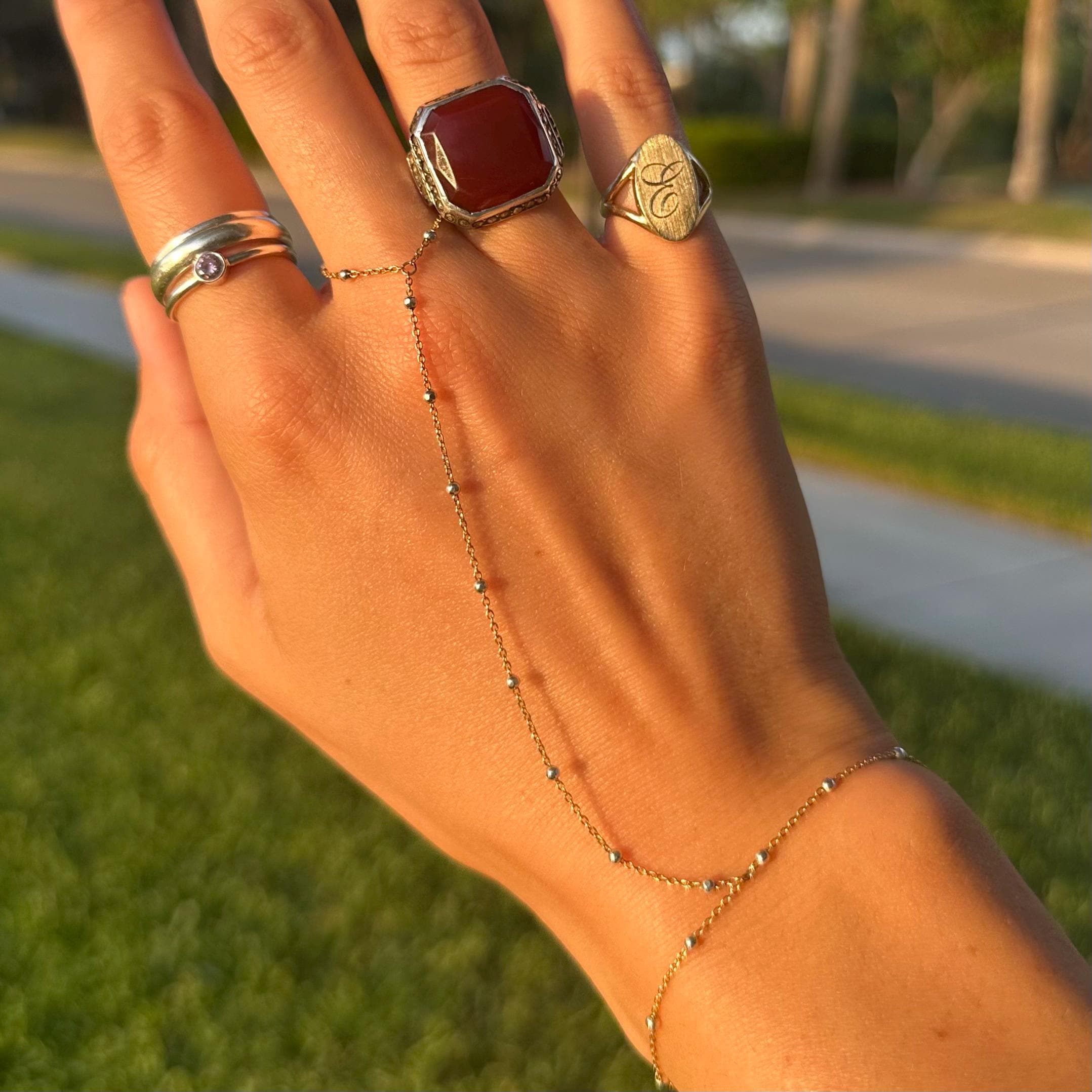 Non Tarnish Hand Chain - Etsy