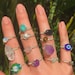 BUY 2 GET 1 FREE Wire Wrapped Crystal Gemstone Rings / Healing Crystal Rings 