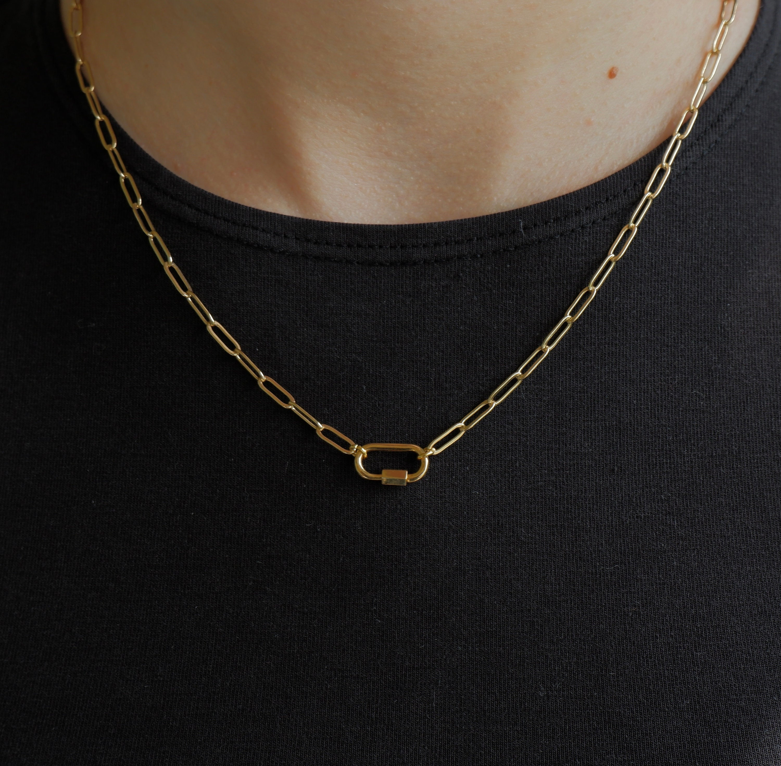 Carabiner Paperclip Chain Necklace