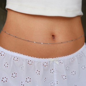 Chaîne de ventre/chaîne de taille : acier inoxydable, ajustement personnalisé, ne ternit pas, imperméable image 12