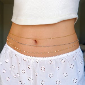 Chaîne de ventre/chaîne de taille : acier inoxydable, ajustement personnalisé, ne ternit pas, imperméable image 15