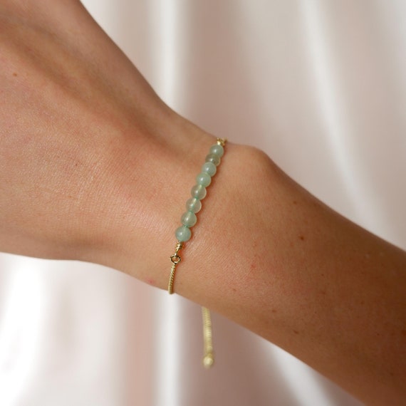 Adjustable Slider Gemstone Bracelet, Customizable