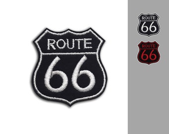 5.0 INCH Route 66 The Mother Road Embroidered iron on Sew on Biker MC Patch 