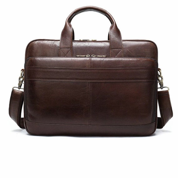 Leather Briefcase Men Mens Leather Satchel Briefcase Men - Etsy