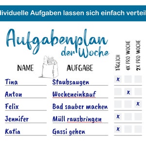 To-Do Liste Kinder 4-tlg Set - Abwischbarer Haushaltsplaner 30x20cm Für Familien