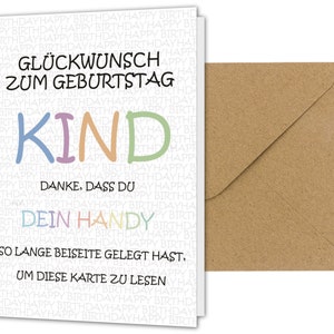 Geburtstagskarte Teenager - Herzlichen Glückwunsch Karte für Jugendliche Tochter Sohn, lustige Glückwunschkarte Spruch Geburtstag für Eltern