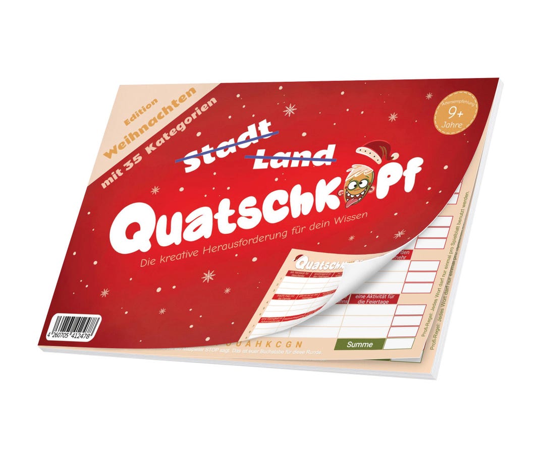 Quatschkopf Winter – Stadt Land Fluss Alternative Mit 35 Kategorien, Familienspiel Ab 9 Jahre