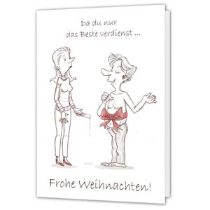 Weihnachtskarte – Nur das Beste – lustige Karte Weihnachten für Freundin Frau, Merry Christmas Klappkarte, romantische Weihnachtsgrüße